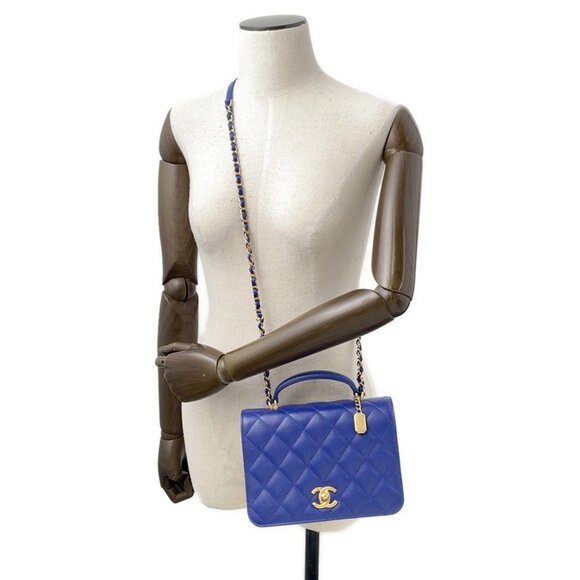 CHANEL Matelasse 2WAYBag Calfskin Blue AS4286 - Picture 4 of 14